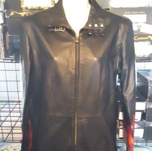 New Rock Flames Coat Goth Punk Motorcycle New
